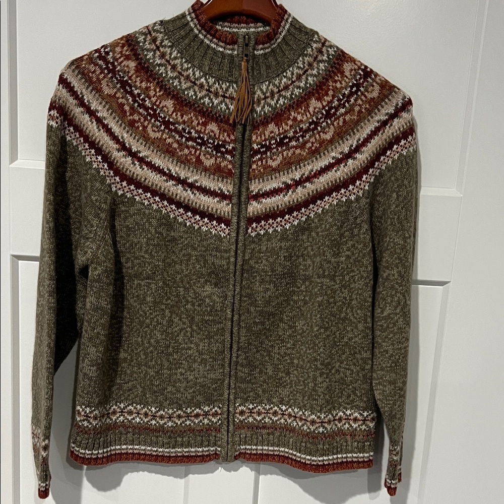 Vintage Y2K Heirloom Collectibles Zip-Up Sweater Sz M